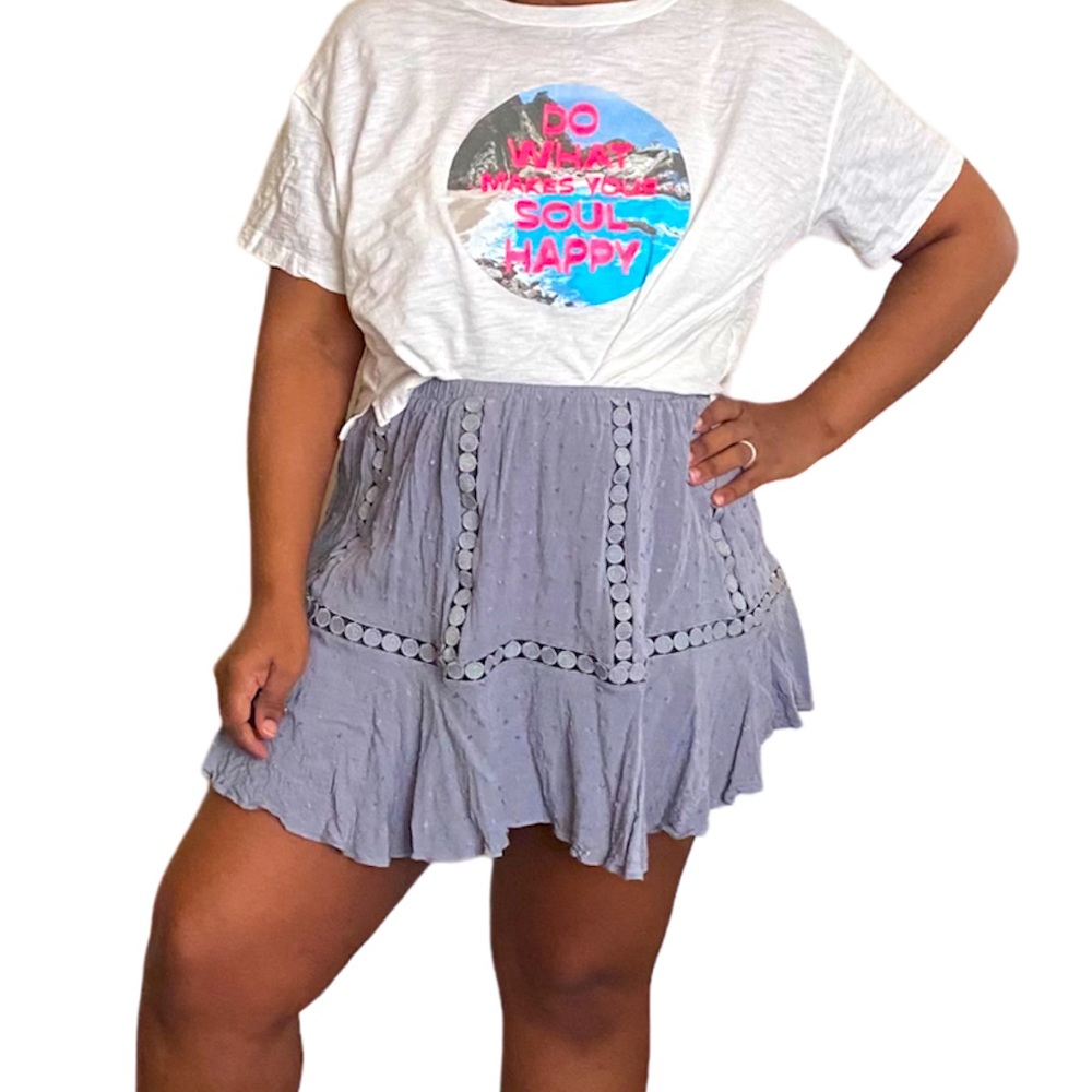 Mable Skort High Waist Flounce Crochet